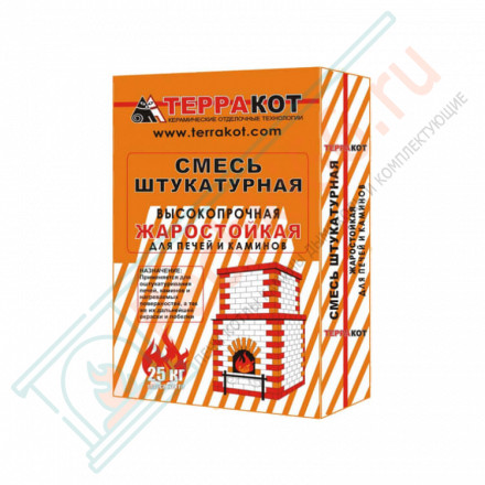 Смесь глино-шамотная "Терракот", штукатурная жаростойкая высокопрочная, 10 кг (Терракот)