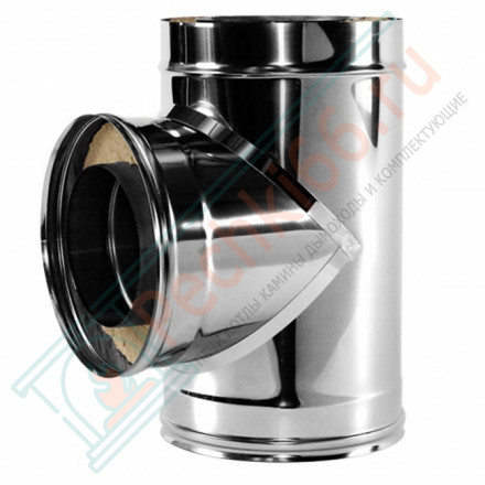 Тройник 90° V50R с изол (AISI-321/0,8-AISI-304/0,5) d-115/215 (Вулкан-Cerablanket)