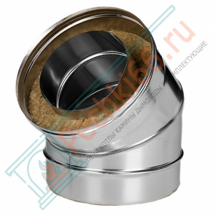 Отвод 45° с изол (НЕРЖ-321/0,5-НЕРЖ-439/0,5) d-250/330 (Дымок-Lux)