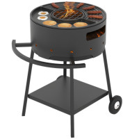 Мангал Дачник на подставке, с чугунной плитой Gurman Ø 450 (Везувий)