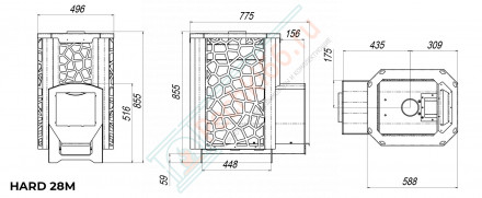 Печь для бани Hard 30M Хохлома (Сталь-Мастер)