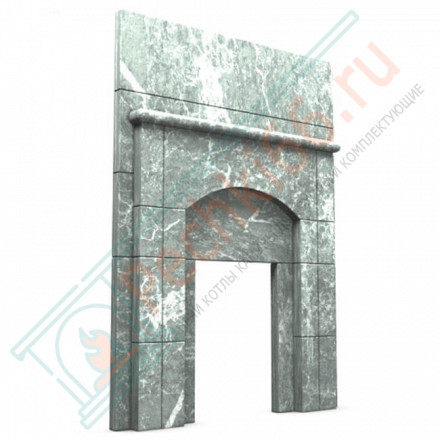 Фасад-портал из змеевика (ИзиСтим)