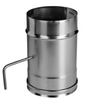 Задвижка без изол (НЕРЖ-321/0,8) d-150 (Дымок-Lux)