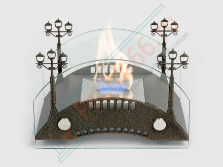 Биокамин Пушкинский мост M, бронза (LuxFire)