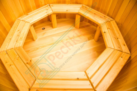 Купель кедровая круглая 120х120х100 (НКЗ)