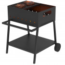 Стальной мангал "Турист 2" на подставке, с чугунной решеткой "Стейк" (Везувий) Стальной мангал "Турист 2" на подставке, с чугунной решеткой "Стейк" (Везувий)