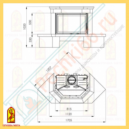 Облицовка Оберне 850, бежевый, бежево-коричневый (Мета)