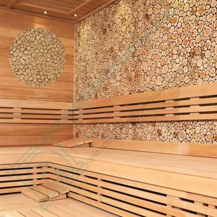 Панно из можжевельника на щите круглое D - 700 мм