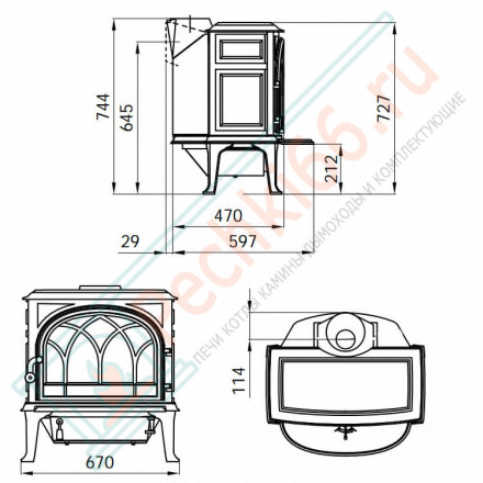 Чугунная печь F400 ECO SE IVE (Jotul)