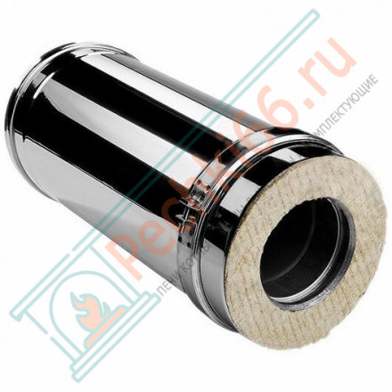 Сэндвич труба V50R с изол L=500 (AISI-321/0,5-ОЦИНК-RAL/0,5) d-130/230 (Вулкан)