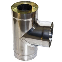 Сэндвич-тройник 90° (НЕРЖ-439/1,0-НЕРЖ-439/0,5) d-150/210 (УМК)