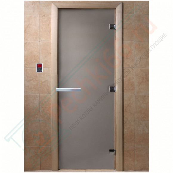 Дверь стеклянная для бани, сатин матовый, 2000х800 (DoorWood)