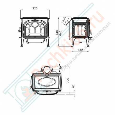 Чугунная печь F500 ECO SE IVE (Jotul)