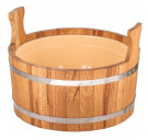 Шайка двуручная 12л. с пластмассовой вставкой, Дуб (Woodson)