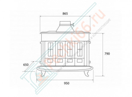 Чугунная дровяная печь Franklin 82 (Hergom)