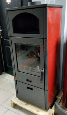 Чугунная печь-камин Laguna, красная (Plamen)