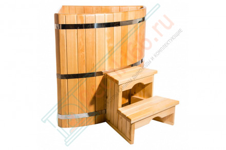 Купель кедровая угловая 110х110х120 (НКЗ)