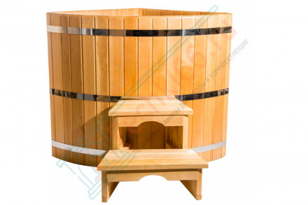 Купель кедровая угловая 130х130х120 (НКЗ)