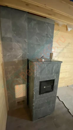 Печь для бани ИзиСтим Геленджик в талькохлорите под ключ (монтаж 03.04.2021)