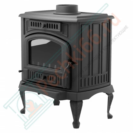 Печь-камин отопительная ПМЧ-12С, с патиной (Сибирский ЖАР)