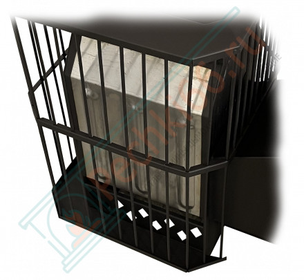 Банная печь Пегас-16 сетка, панорама, закрытая каменка (Pegas)