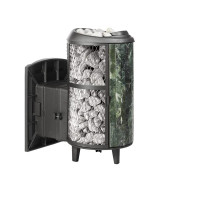 Печь для бани Атмосфера L+, усиленная каменка, комбинированная облицовка змеевик (ProMetall)