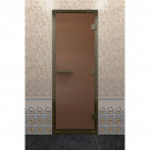 Дверь для хамама в бронзовом профиле, бронза матовая 200x90 (DoorWood)