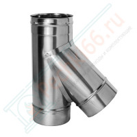 Тройник 45° без изол (НЕРЖ-321/0,5) d-115 (Дымок-Lux)