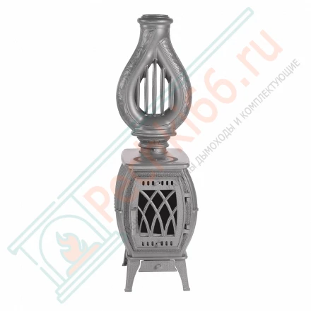 Дымоход конвектор d-150М-130М «Лира» серый (ProMetall)