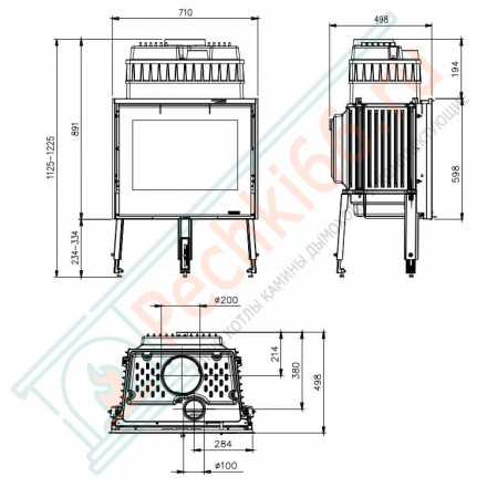 Каминная топка FOCOLARE 70 PIANO EVO CRYSTAL (La Nordica)