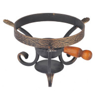 Подставка под садж/казан кованная с угольницей "Медведица" Подставка под садж/казан кованная с угольницей "Медведица"