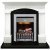 Каминокомплект Langford - Белый с черным с электрическим очагом Danville Chrome FB2