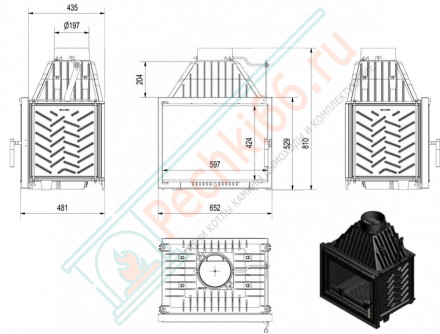 Чугунная топка Zuzia Deco (Kratki)