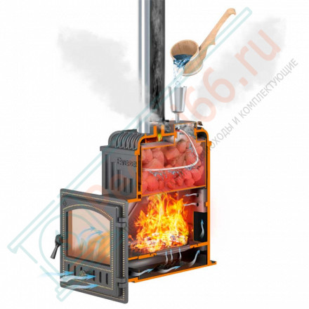 Печь для бани Эверест 24 Легкий пар (281), под обкладку (Everest)