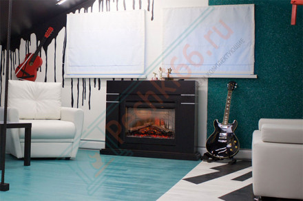 Каминокомплект Lindos - Алебастр с очагом Engine 56-600 LL