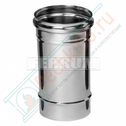 Дымоход L=0,25м (НЕРЖ-430/0,8) d-200 (Ferrum HF)