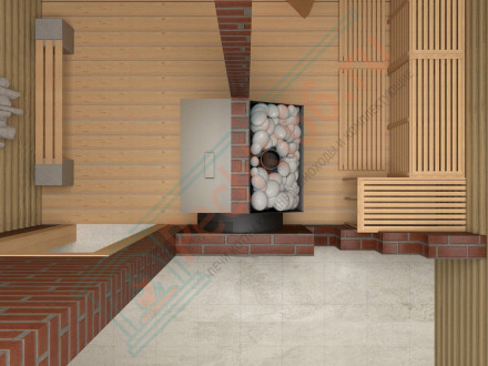 Печи для бани на 3 помещения CАБАНТУЙ 3D 16