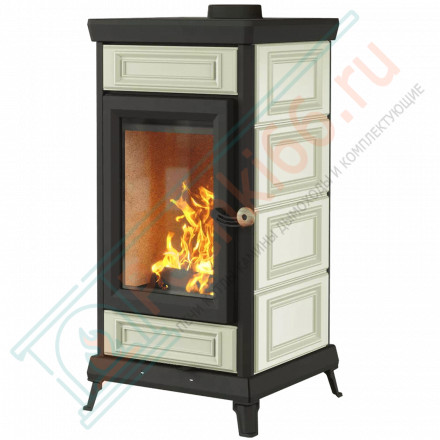 Печь-камин Майолика, белая (Астов)