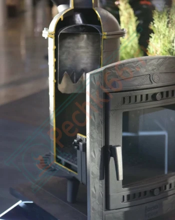 Печь для бани Атмосфера L+, усиленная каменка, ламели "Пироксенит" (ProMetall)