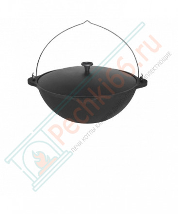Казан чугунный с ручкой для подвеса 6л. (Везувий)