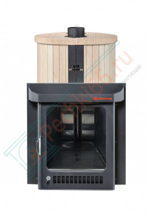 Дровяная банная печь Ферингер Малютка ПФ "Окаменевшее дерево перенесённый рисунок" до 18 м³
