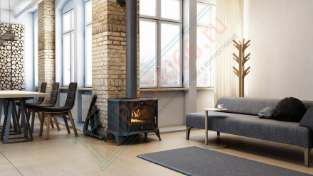 Чугунная печь-камин KOZA K9 турбина (Kratki)