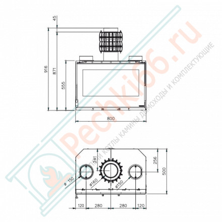 Каминная топка INSERTO 80 PRS CRYSTAL (La Nordica)