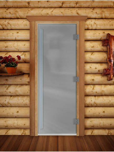 Дверь для бани и сауны Престиж сатин, 200х80 по коробке (DoorWood) в Оренбурге