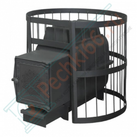 Чугунная печь для бани ПароВар 18 сетка-прут К211 (FireWay) до 18 м3