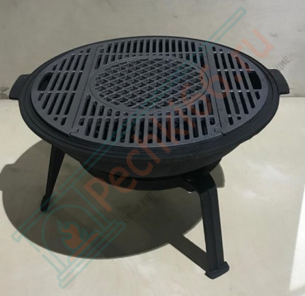 Чугунная костровая чаша-гриль (Литтех)