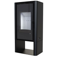 Печь-камин Solum Log, черная сталь (Defro-Home) 9кВт