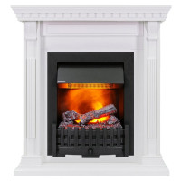 Каминокомплект Orlean - Белый дуб с очагом Danville Black FB2