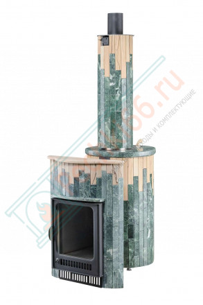 Дровяная банная печь Макси ПФ "Змеевик + Окаменевшее дерево"(Ферингер)
