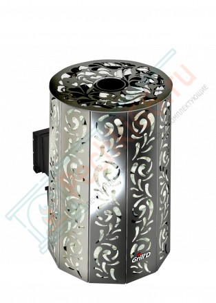 Дровяная банная печь Grill'D Violet Long (Камень колотый 100 кг)